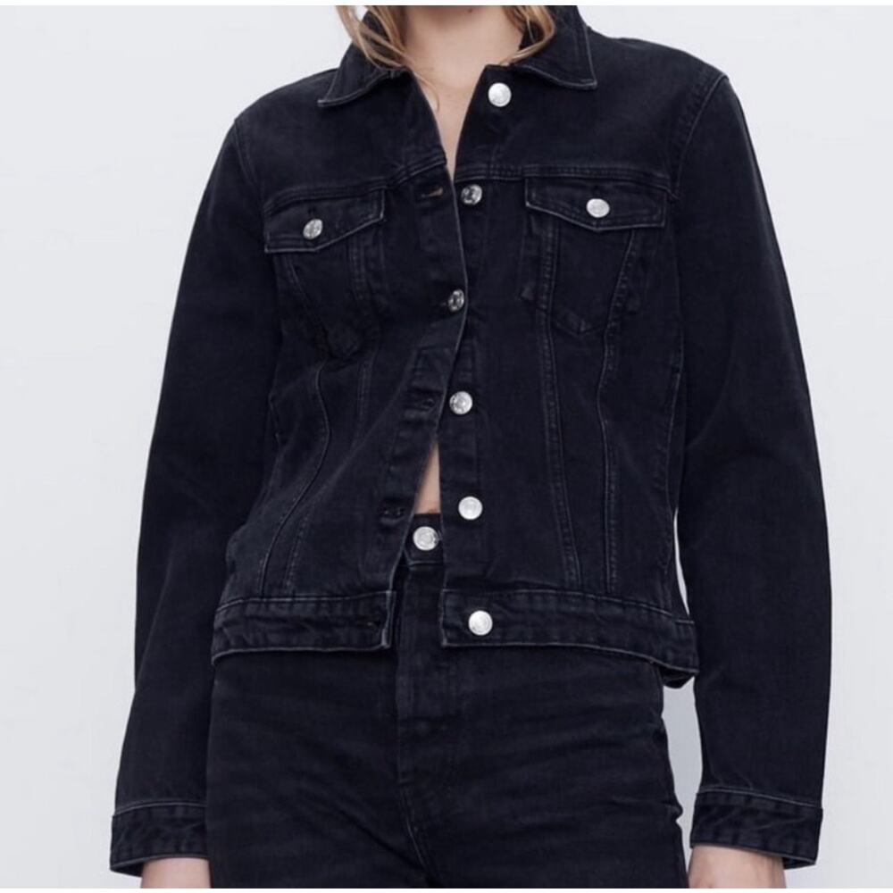 Zara Black Denim Jacket